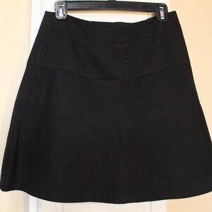Loft Black A line flared mini skirt